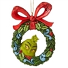 Jim Shore Grinch Peeking Thru Wreath Ornament