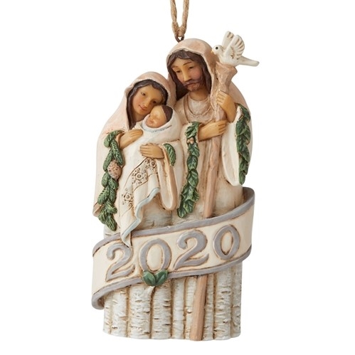 Woodland Holy Family Dated 2020 Ornament