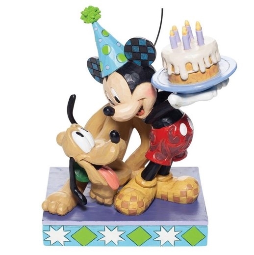 Jim Shore Disney Traditions - Happy Birthday, Pal! - Pluto and Mickey Birthday