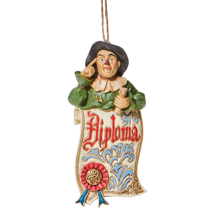 Jim Shore Heartwood Creek | Scarecrow Diploma Ornament - 6008311 | DBC Collectibles