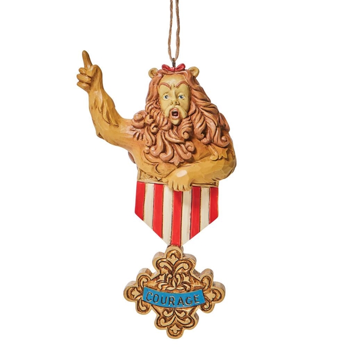 Jim Shore Heartwood Creek | Cowardly Lion Courage Ornament - 6008313 | DBC Collectibles