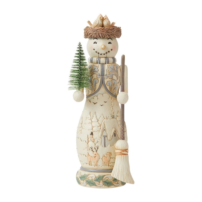 Jim Shore Heartwood Creek | Deck The Woodlands - Woodland Snowman Nutcracker 6008863 | DBC Collectibles