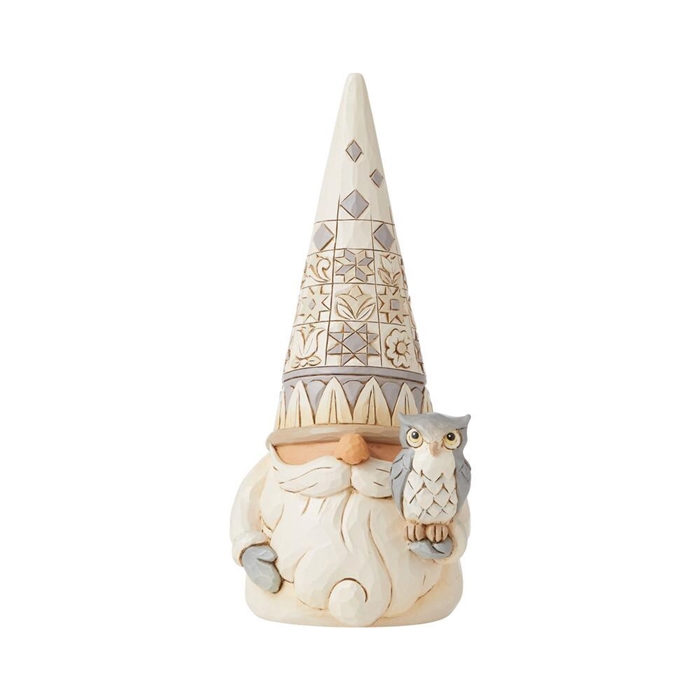Jim Shore Heartwood Creek | Wisdom In The Woodland - Woodland Gnome with Owl  | 6008864 | DBC Collectibles