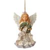 Jim Shore Heartwood Creek |  White Woodland Dated 2021 Angel Ornament 6008869 | DBC Collectibles