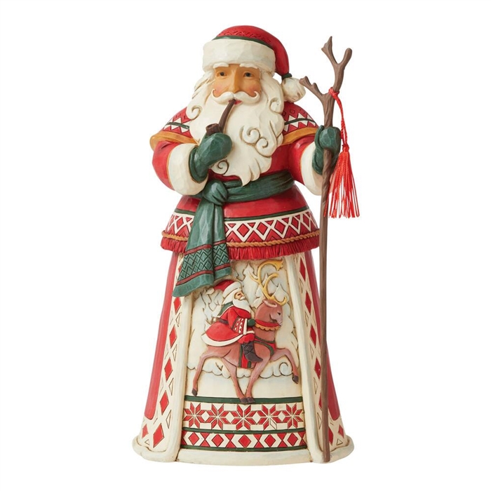 Jim Shore Heartwood Creek | Yuletide Ride  - Lapland Santa/Riding Reindeer - 14th In Series  6008874 | DBC Collectibles