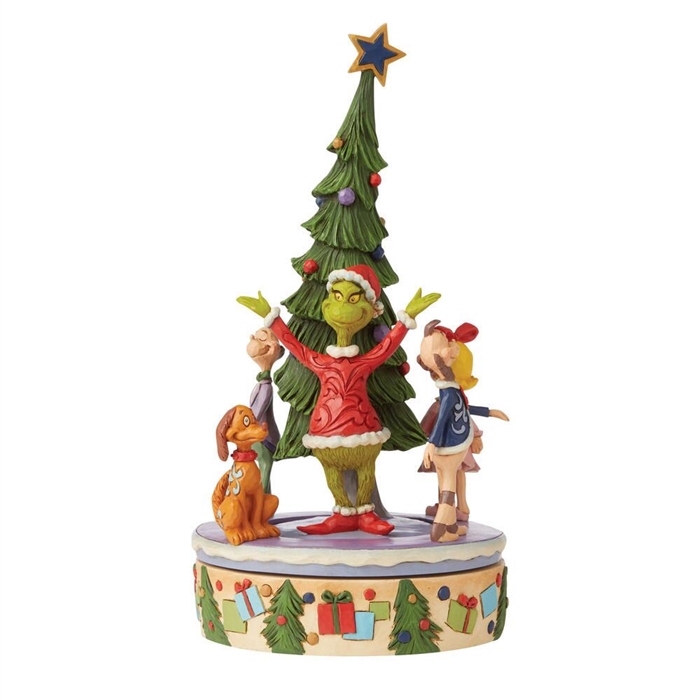 Jim Shore Grinch | Grinch Rotator Tree And Characters 6008885 | DBC Collectibles