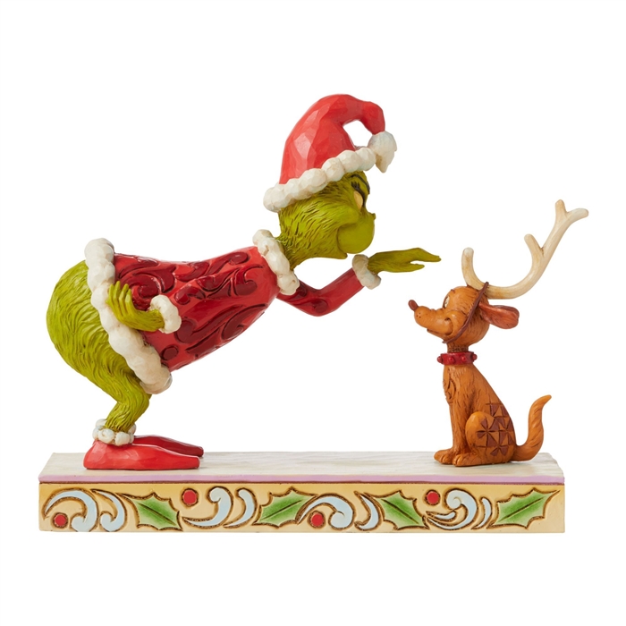Jim Shore Grinch | Grinch Petting Max 6008889 | DBC Collectibles
