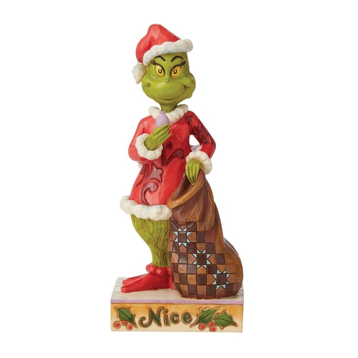 Jim Shore Grinch | Grinch Two-Sided Naughty Or Nice 6008891 | DBC Collectibles