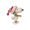 Jim Shore Peanuts | Mini Snoopy with red and white cap 6008960 | DBC Collectibles
