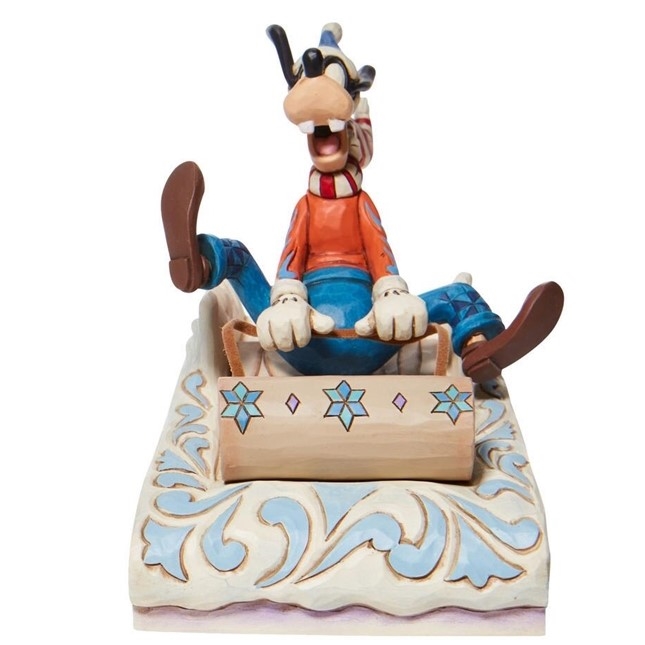 Jim Shore Disney Traditions | A Wild Ride - Goofy Sledding 6008974 | DBC Collectibles