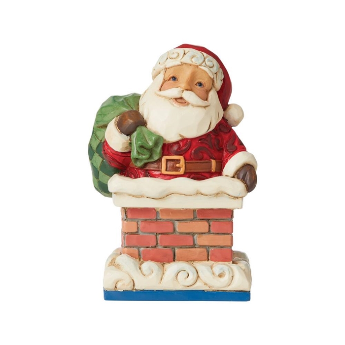 Jim Shore Heartwood Creek | Santa in Chimney Mini - 6009011 | DBC Collectibles