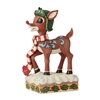 Jim Shore Rudolph Traditions | Rudolph in Aviator Hat 6009111 | DBC Collectibles