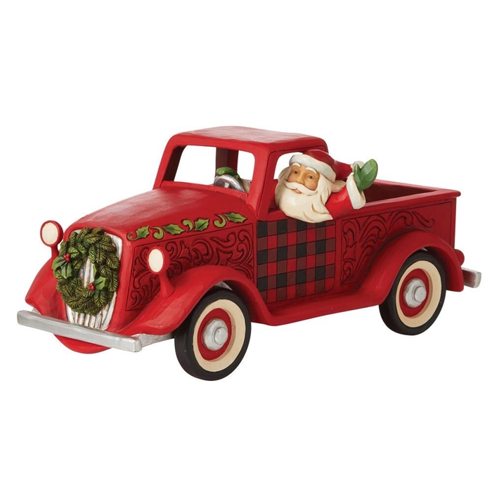 Jim Shore Heartwood Creak | Loads Of Christmas Cheer - Large Red Truck 6009128 | DBC Collectibles