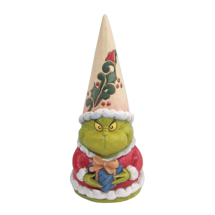 Jim Shore Grinch | Grinch Gnome Holding Present 6009201 | DBC Collectibles