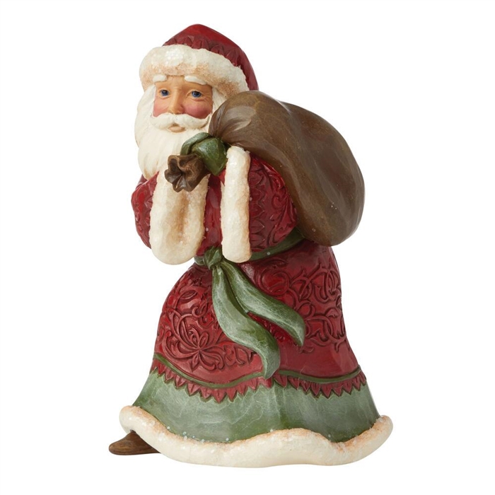 Jim Shore Heartwood Creek | Christmas Joy On The Way - Victorian Santa with Toy Bag 6009491 | DBC Collectibles