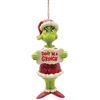 Jim Shore Heartwood Creek |  Grinch Don't Be Grinch - Ornament - 6009534 | DBC Collectibles