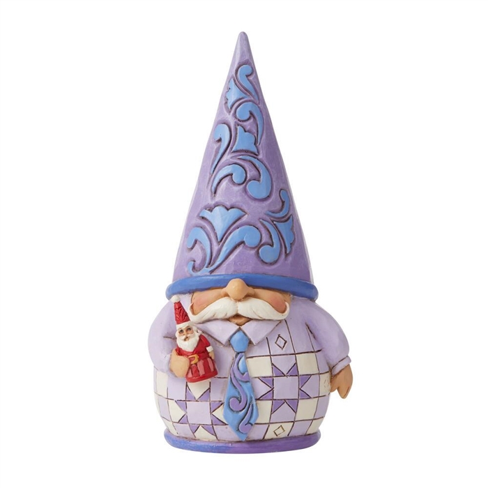 Jim Shore An Artist Like Gnome Other - Purple Gnome with Santa