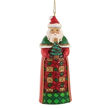 Jim Shore Heartwood Creek | Santa Holding Tree Ornament 6009856 | DBC Collectibles