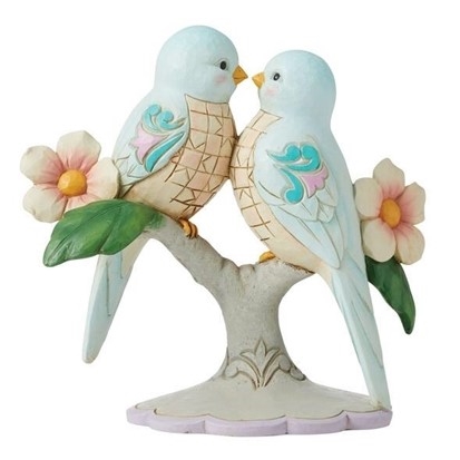 Jim Shore Heartwood Creek | Lovebirds on Floral Branches 6010270 | DBC Collectibles