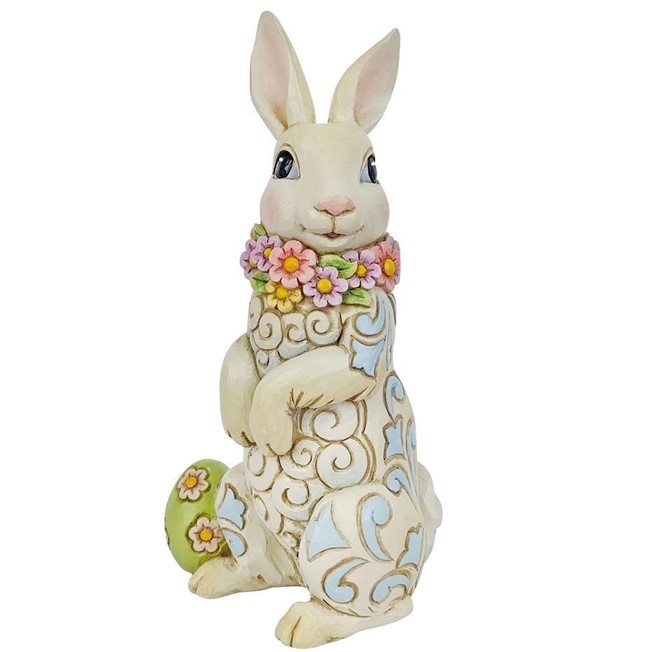 JIm Shore Heartwood Creek - Hoppin' Down the Bunny Trail - Easter Bunny With Floral Wreath