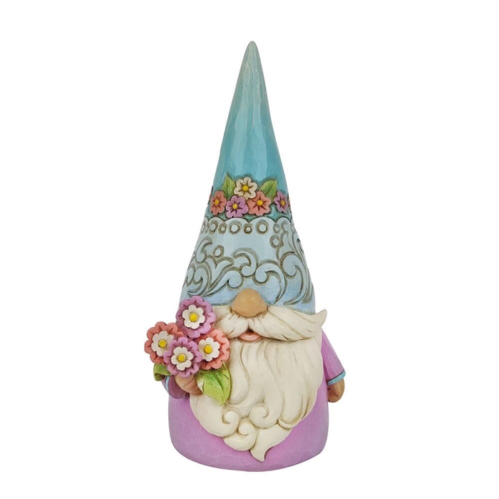 Jim Shore Heartwood Creek - Bloomin' Gnome - Gnome with Flowers