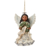 Jim Shore Heartwood Creek | African American White Woodland Believe Angel Christmas Ornament 6010355 | DBC Collectibles