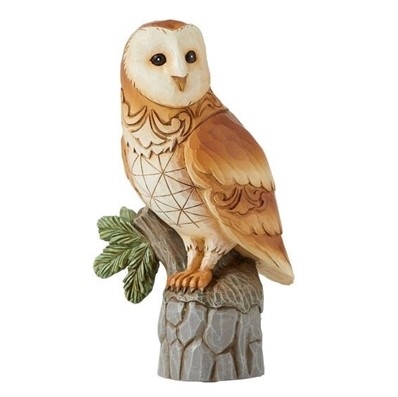 Jim Shore Heartwood Creek | Woodland Wisdom - Barn Owl 6010444 | DBC Collectibles