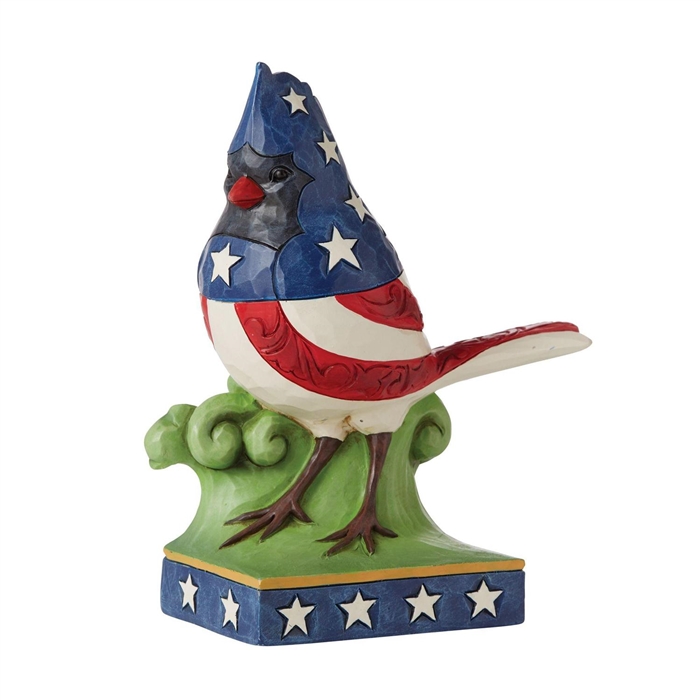 Jim Shore Heartwood Creek |   Patriotic Cardinal - 6010560 | DBC Collectibles