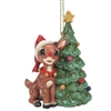 Rudolph Traditions by Jim Shore | Rudolph with Christmas Tree Ornament 6010720 | DBC Collectibles
