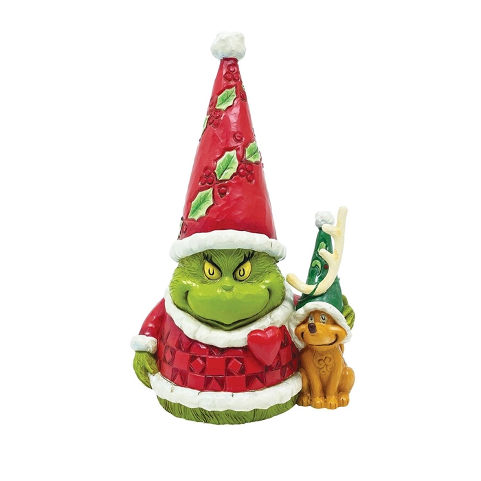 The Grinch by Jim Shore | Grinch and Max Gnome 6010777 | DBC Collectibles