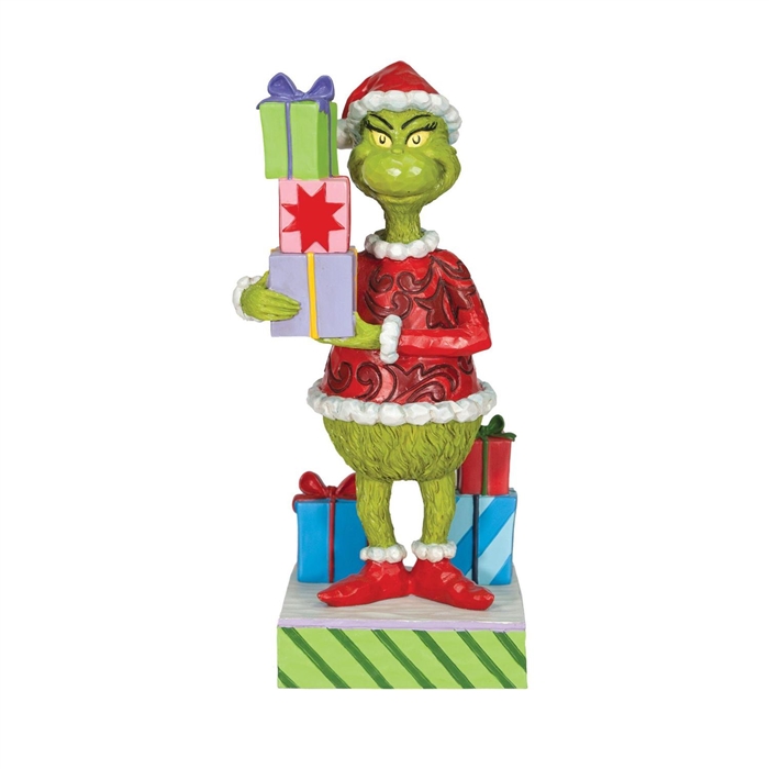 The Grinch by Jim Shore | Grinch Holding Presents 6010778 | DBC Collectibles