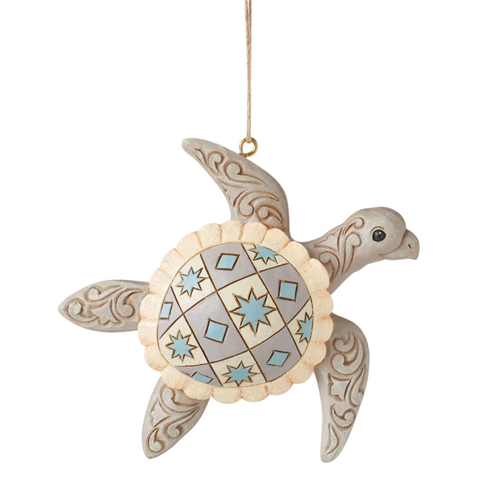 Jim Shore Heartwood Creek |  Coastal Sea Turtle Ornament - 6010809 | DBC Collectibles