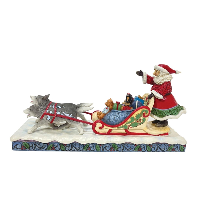 Jim Shore Heartwood Creek | Merry Mushing - Santa Dog Sledding 6010826 | DBC Collectibles