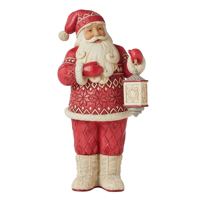 Jim Shore Heartwood Creek  | Bundled Up For A Cozy Christmas - Nordic Noel Santa in Boots  6010833 | DBC Collectibles