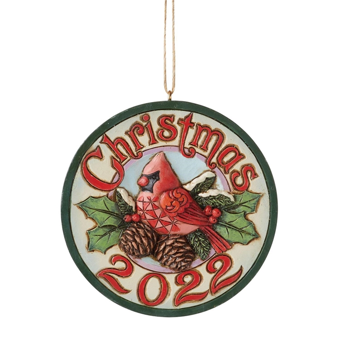 Jim Shore Heartwood Creek | Dated 2022 Cardinal Ornament  6010841 | DBC Collectibles