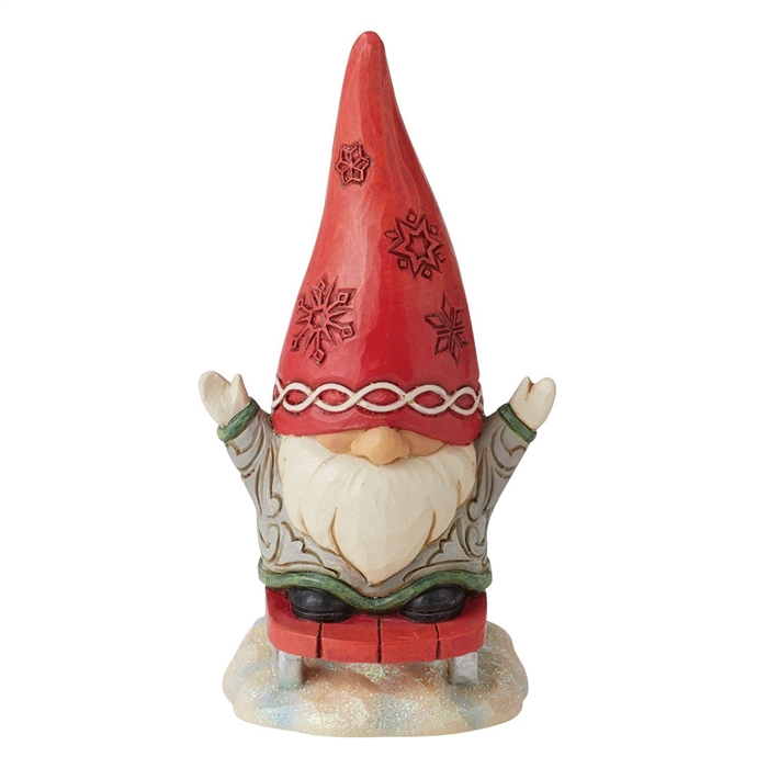 Jim Shore Heartwood Creek | Snow Much Fun - Gnome Sledding 6010844 | DBC Collectibles