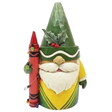 Crayola by Jim Shore | Wrapped In Color - Gnome Holding Crayon 6011239 | DBC Collectibles