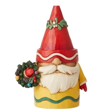 Crayola by Jim Shore | Trimmed in Color - Gnome Holding Wreath 6011240 | DBC Collectibles