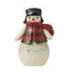 Jim Shore Heartwood Creek | Winter Is Here - Pint Sized Snowman in Buffalo Plaid 6011483 | DBC Collectibles
