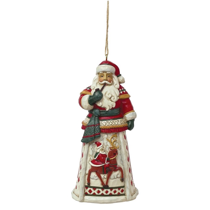 Jim Shore Heartwood Creek  | Lapland Santa Ornament 6011493 | DBC Collectibles