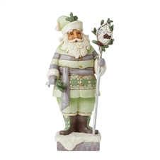 Jim Shore Heartwood Creek | White Woodland Santa with Staff 6011614 | DBC Collectibles
