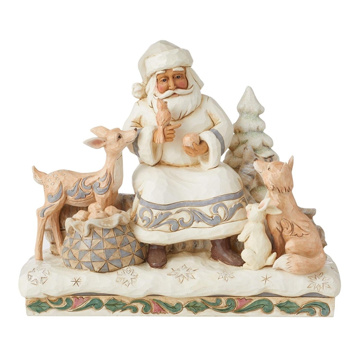 Jim Shore Heartwood Creek | Woodland Santa Sitting with Animals 6011615 | DBC Collectibles