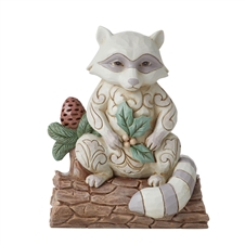 Jim Shore Heartwood Creek | Woodland Raccoon with Pinecone 6011619 | DBC Collectibles