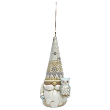 Jim Shore Heartwood Creek | White Woodland Gnome Ornament 6011631 | DBC Collectibles