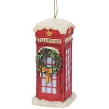 Jim Shore Heartwood Creek  | Christmas Phone Box Ornament 6011678 | DBC Collectibles