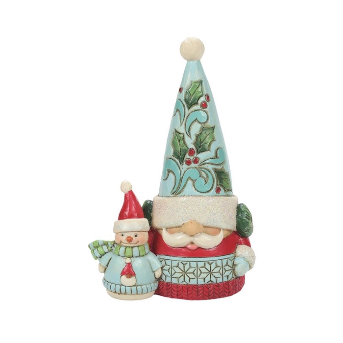 Jim Shore Heartwood Creek |  Gnomebuddy Like My Snowbuddy -Wonderland Gnome and Snowman  6011690 | DBC Collectibles