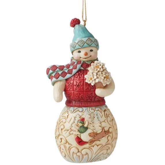 Jim Shore Heartwood Creek |  Wonderland Snowman Ornament l 6011691 | DBC Collectibles