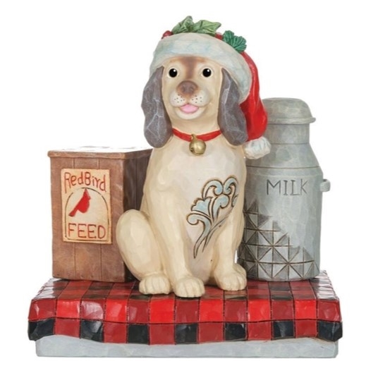 Country Living by Jim Shore  | Festive Farmhouse Friend - Country Dog With Milk Pail 6011743 | DBC Collectibles