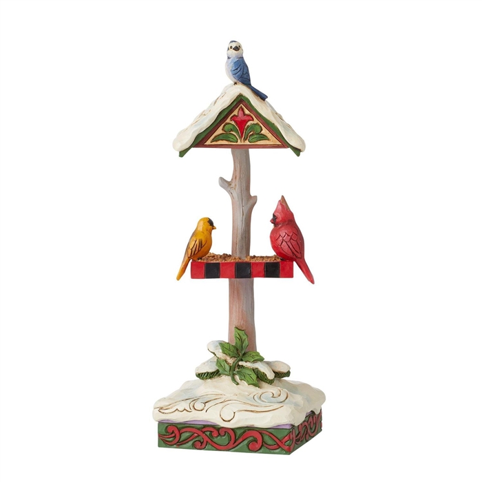 Jim Shore Heartwood Creek | Flock Together For The Holidays - Christmas Bird Feeder 6011856 | DBC Collectibles