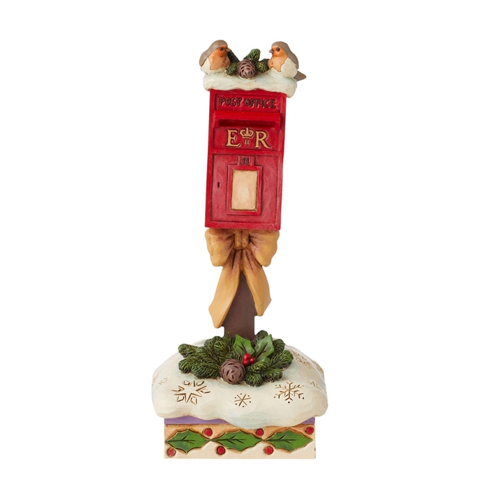 Jim Shore Heartwood Creek | Merry Mail - European Robins on Postbox 6011885 | DBC Collectibles